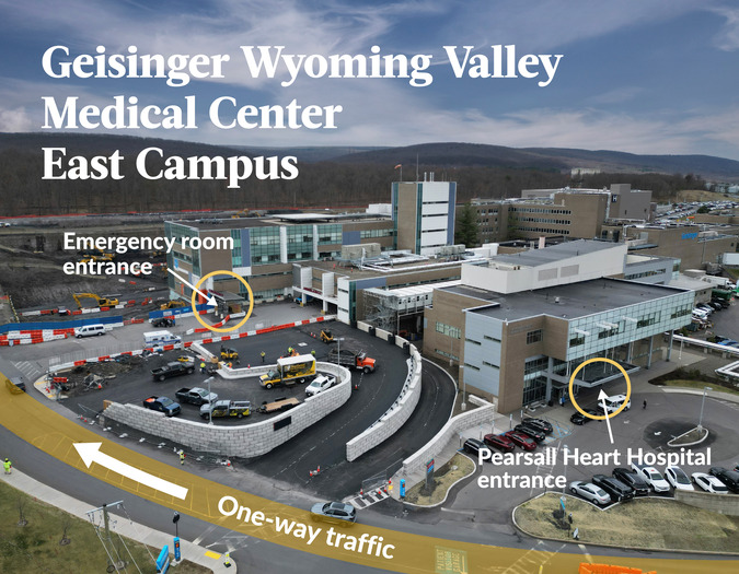 GWV East Campus One-Way Traffic Map medium