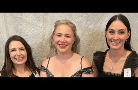 Christina Manney, Alexis Rhodes and Nicole Schreffler pose for a photo at the NAP's 34th gala in Harrisburg.