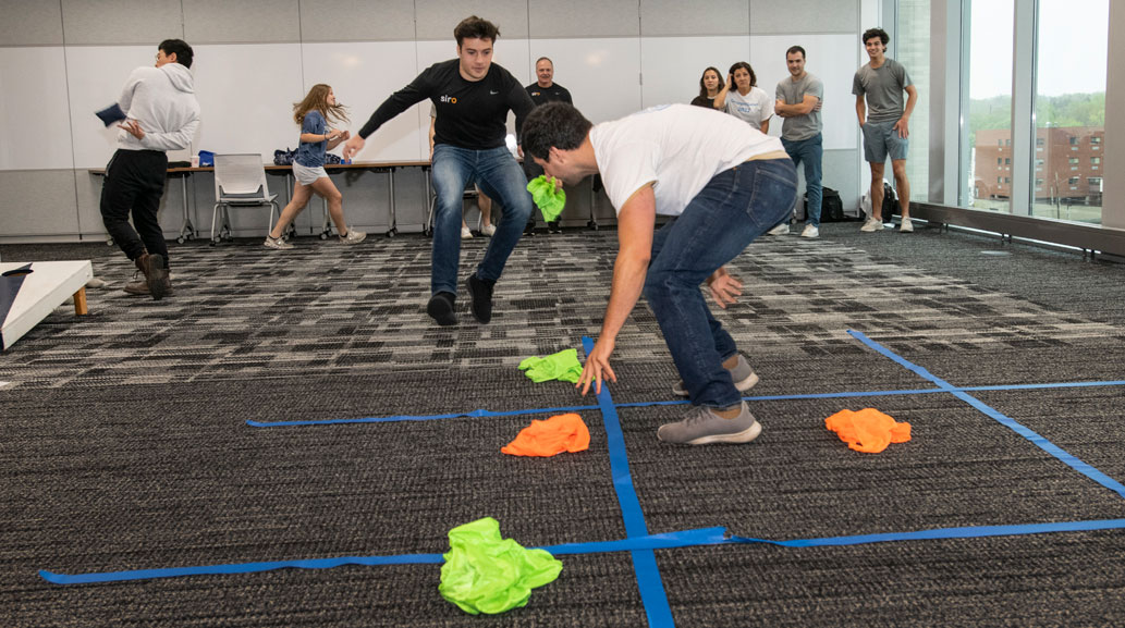 Students playing games