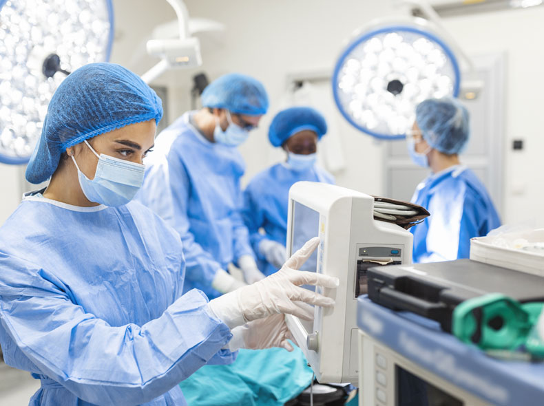 an anesthesiologist in a surgery room