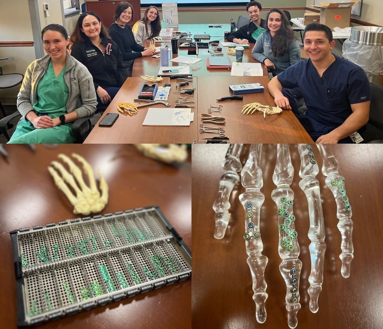 Hand plating workshop during protected education conference, held every Wednesday morning