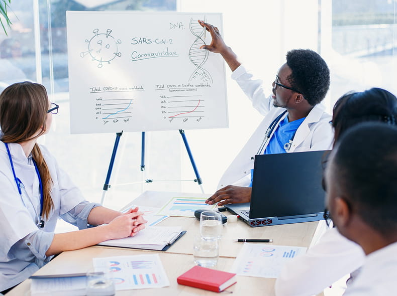 Medical staff in a meeting