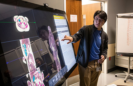 A man doing a presentation
