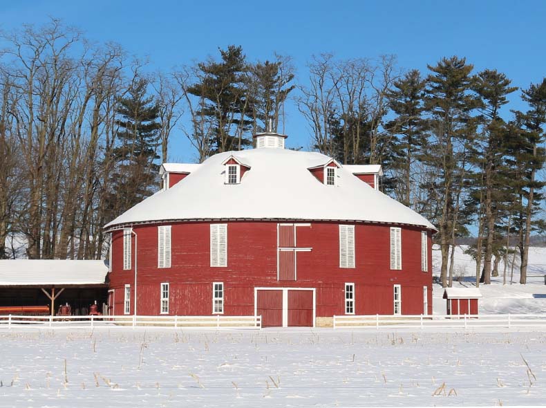 Neff Round Barn, in Centre County, Pennsylvania.