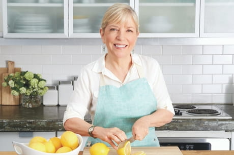 Sara Moulton cuts lemons