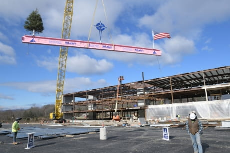 Beam topping ceremony at Geisinger St. Luke's Hospital
