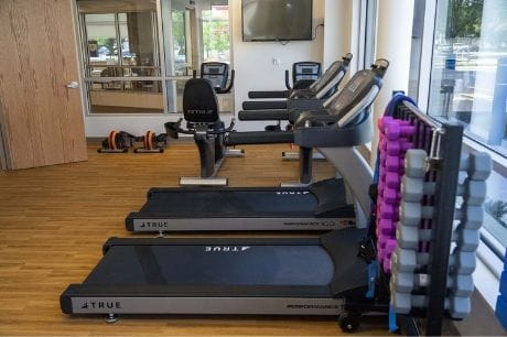 The fitness center inside of the Geisinger 65 Forward Health Center in Kingston