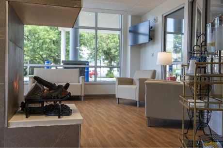 The lobby inside the Geisinger 65 Forward Health Center in Kingston.