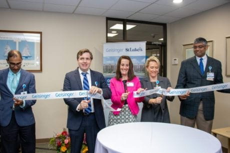 Members of Geisinger's Cancer Institute cut the ribbon to open a the newly renovated Pottsville clinic.