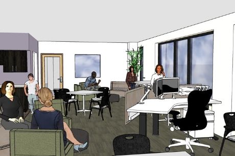 Artist rendering of Geisinger's hiring center on Mill Street in Danville.