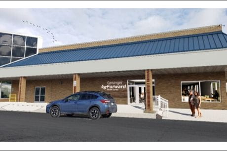 Rendering of the Geisinger 65 Forward Health Center in Shamokin Dam