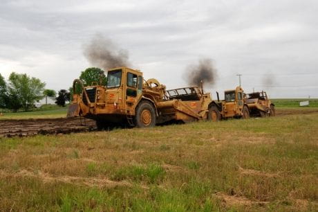 Construction equipment at the Geisinger Medical Center Muncy work site.