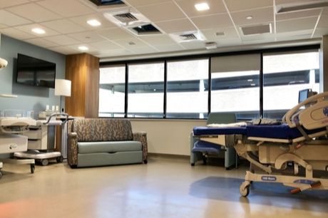 A room at the newly opened Childbirth Center at Geisinger Community Medical Center in Scranton.
