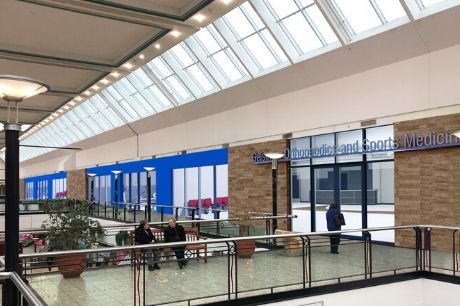 Interior rending of the proposed Geisinger Orthopaedics location in Scranton's Mall at Steamtown