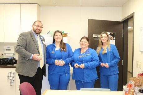 Geisinger Lewistown Hospital employees standing.