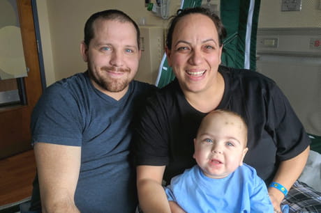 Father, mother and baby