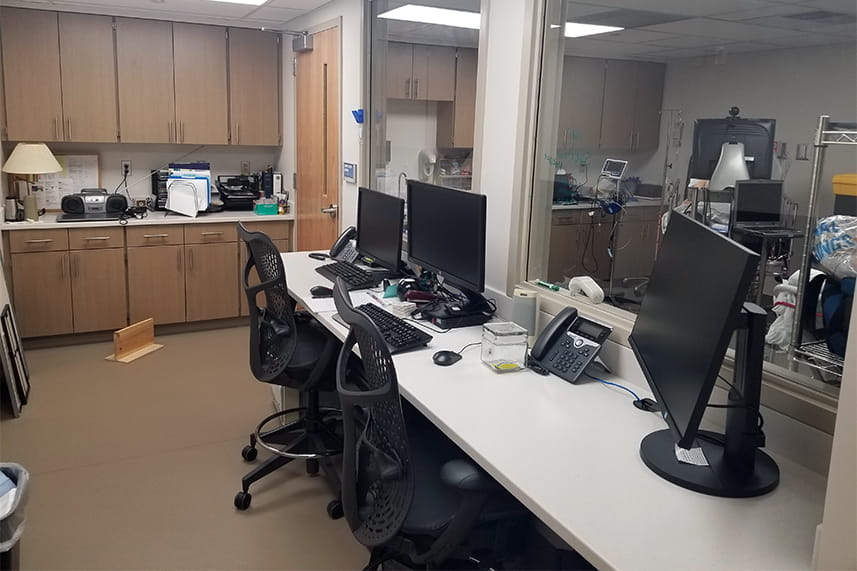 Simulation suite control room