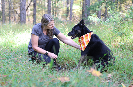 Jennie McHenry and her dog