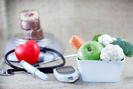 Veggies and diabetes monitoring tools