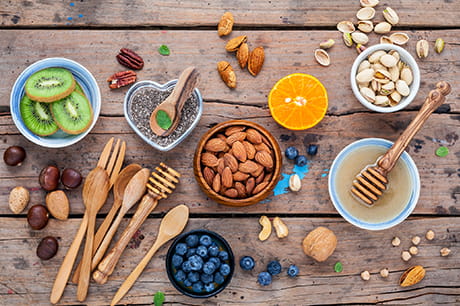 A display for healthy foods