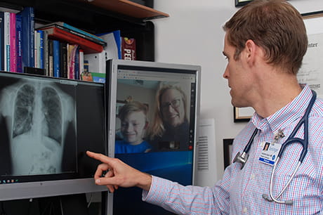 doctor in a telemedicine apointment 