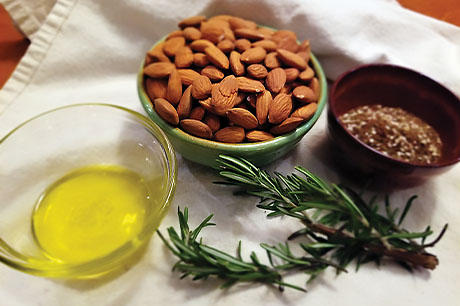 Za'atar and rosemary roasted almonds