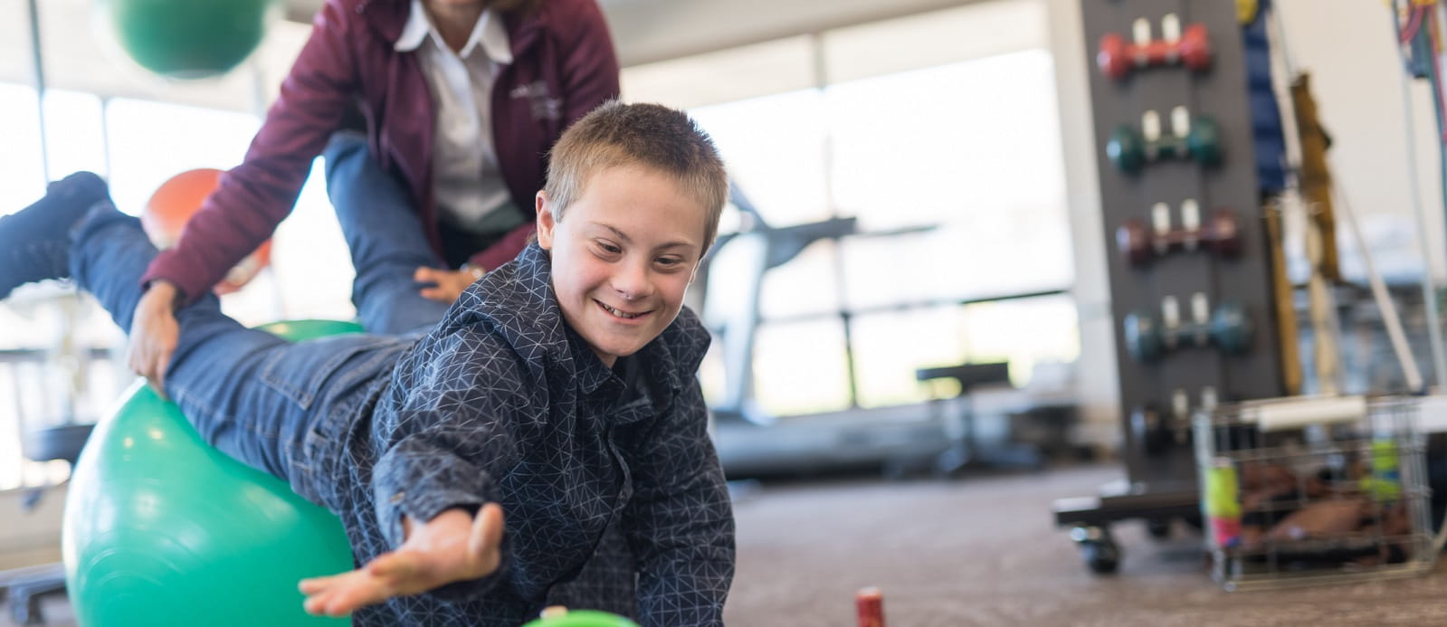 child doing pediatric rehabilitation