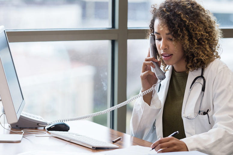 call to refer patient