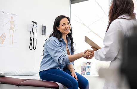 A patient at a doctors visit