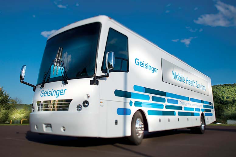 The Geisinger Mobile Health Services bus brings care to you doorstep.