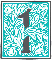 A floral Illustration featuring the number 1.
