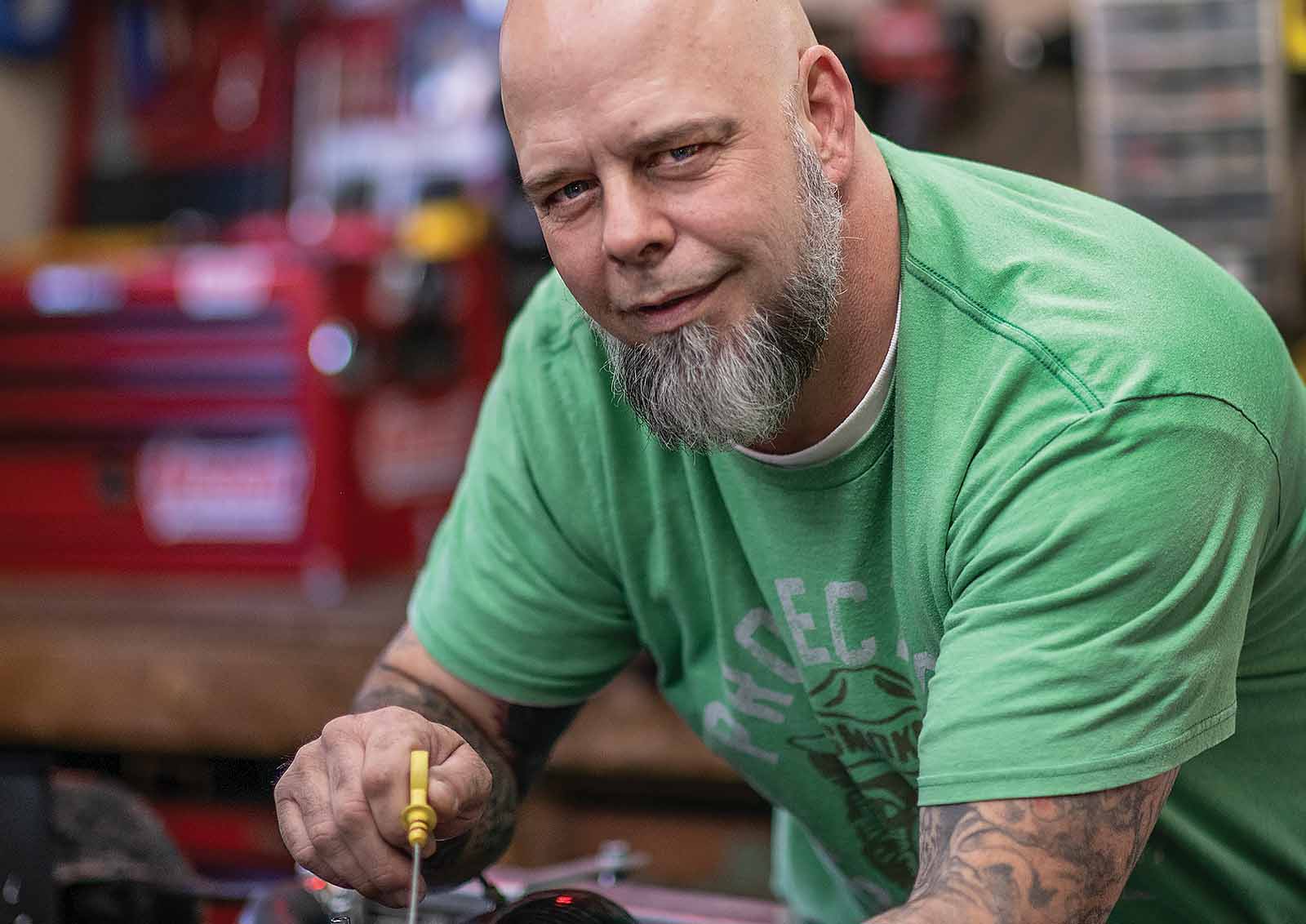 Berwick native Rick McFadden restoring a 1974 Chevy Nova.